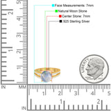 Vintage Style Round Natural Stone Ring