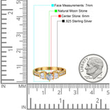 Art Deco Round Natural Stone Cocktail Ring