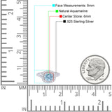 Vintage Style Round Natural Stone Halo Ring