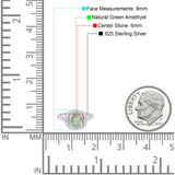 Vintage Style Round Natural Stone Halo Ring