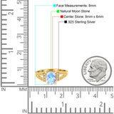 Art Deco Oval Natural Stone Wedding Ring