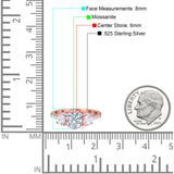 Three Stone Round Natural Stone Ring