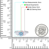 Three Stone Round Natural Stone Ring