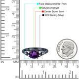 Vintage Style Round Natural Stone Ring