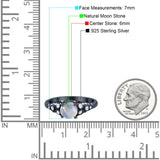 Vintage Style Round Natural Stone Ring