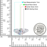 Vintage Style Round Natural Stone Ring