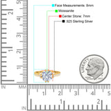 Round Natural Stone Solitaire Ring