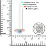 Round Natural Stone Solitaire Ring