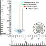 Round Natural Stone Solitaire Ring