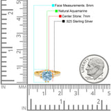 Round Natural Stone Solitaire Ring