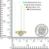 Round Natural Stone Solitaire Ring