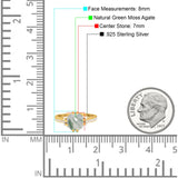 Round Natural Stone Solitaire Ring