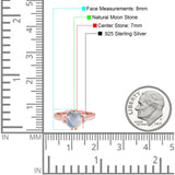 Round Natural Stone Solitaire Ring