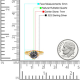 Round Natural Stone Solitaire Ring