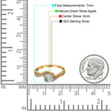 Art Deco Round Natural Stone Twisted Ring