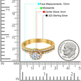 Two Piece Round Natural Stone Ring