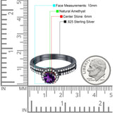 Two Piece Round Natural Stone Ring