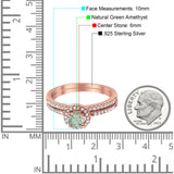 Two Piece Round Natural Stone Ring