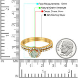 Two Piece Round Natural Stone Ring