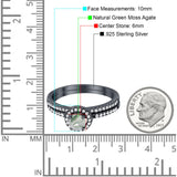 Two Piece Round Natural Stone Ring