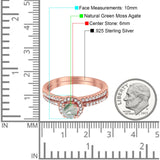 Two Piece Round Natural Stone Ring