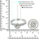 Two Piece Round Natural Stone Ring