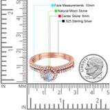 Two Piece Round Natural Stone Ring