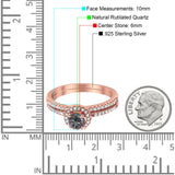 Two Piece Round Natural Stone Ring