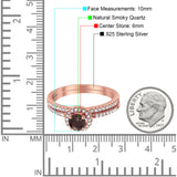 Two Piece Round Natural Stone Ring