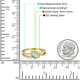 Oval Natural Stone Split Shank Ring