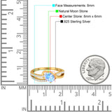 Oval Natural Stone Split Shank Ring