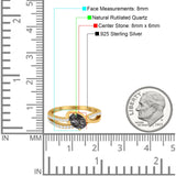 Oval Natural Stone Split Shank Ring