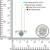 Art Deco Pear Teardrop Natural Stone Ring