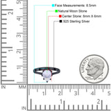 Art Deco Pear Teardrop Natural Stone Ring