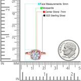 Art Deco Round Natural Stone Wedding Ring