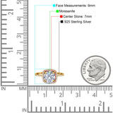 Art Deco Round Natural Stone Wedding Ring