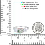 Three Stone Round Natural Stone Ring