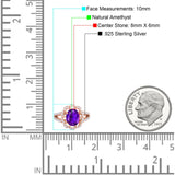 Art Deco Oval Natural Stone Flower Ring