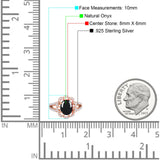 Art Deco Oval Natural Stone Flower Ring