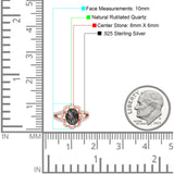 Art Deco Oval Natural Stone Flower Ring