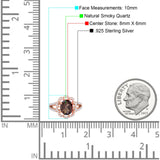 Art Deco Oval Natural Stone Flower Ring