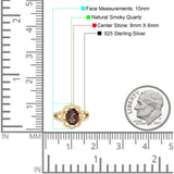 Art Deco Oval Natural Stone Flower Ring