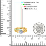 Round Natural Stone Solitaire Ring