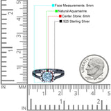 Art Deco Round Natural Stone Floral Ring