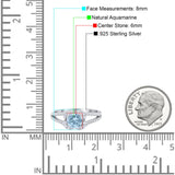 Art Deco Round Natural Stone Floral Ring