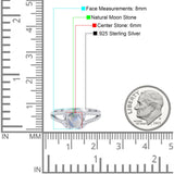 Art Deco Round Natural Stone Floral Ring