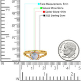 Art Deco Round Natural Stone Floral Ring