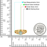 Vintage Style Round Natural Stone Trinity Ring