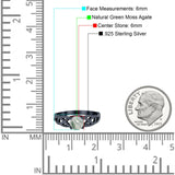 Vintage Style Round Natural Stone Trinity Ring