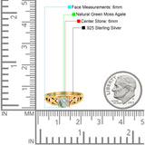 Vintage Style Round Natural Stone Trinity Ring